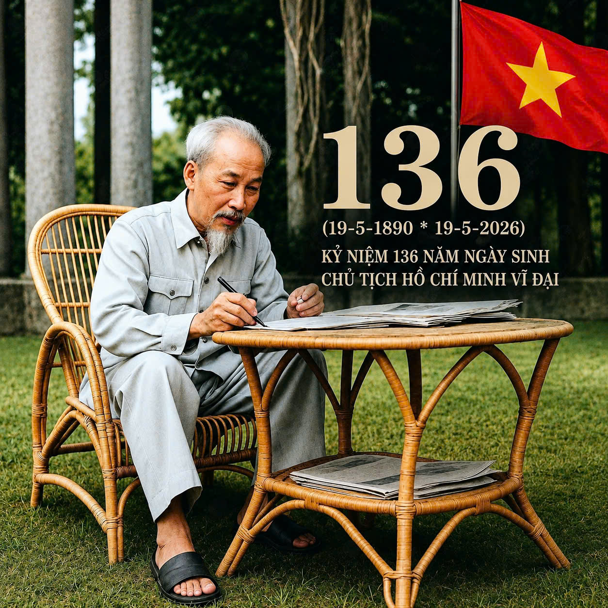 Kỷ niệm 136 năm ngày sinh Chủ tịch Hồ Chí Minh vĩ đại (19/5/1890 – 19/5/2026)